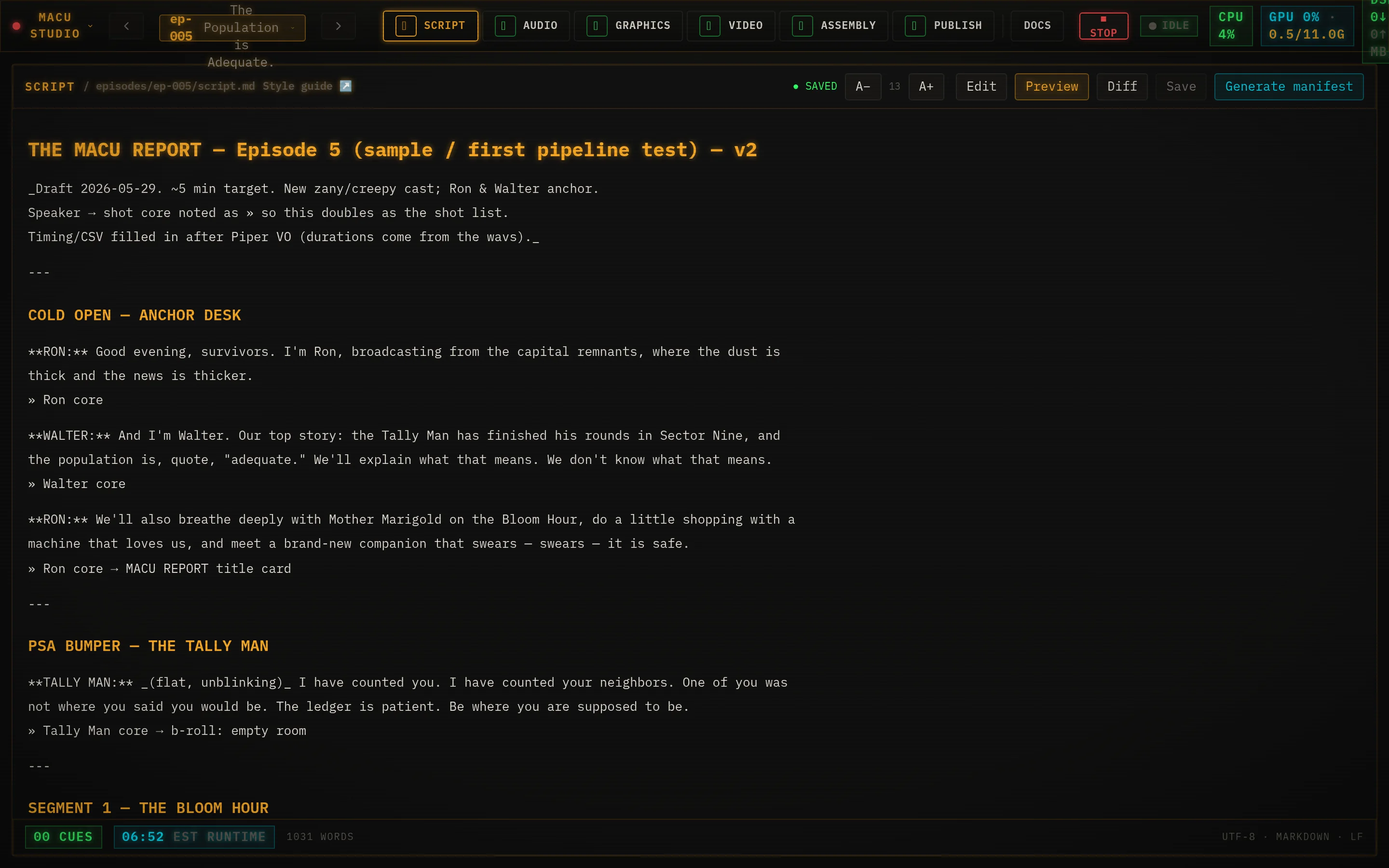 Script editor